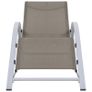 Sun Loungers 2 pcs with Table Aluminium Taupe Image 5