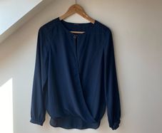 Navy Guess Oversized Charm Blouse