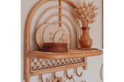 Handcrafted Rattan Rainbow Shelf