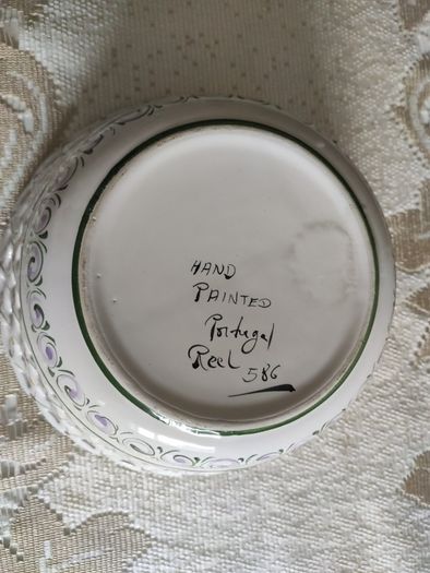 Vintage Hand-Painted Ceramic Fruit Bowl Made in Portugal