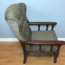 Stylish Grey Tufted High Back Armchair | Elegant & Comfortable Image 4