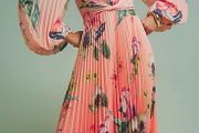 Edwina ibbotson maxi pleated floral dress