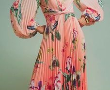 Edwina ibbotson maxi pleated floral dress