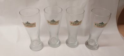 kilkenny irish stout pint glasses 4 x glasses available, buyer collects ,rare glasses ,hard to come by,,collectors item,,74/96,on stamp at back of glass.