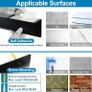 Black Floating Wall Shelves Self Adhesive, Decorative Rack, 20CM Wall Mounted Floating Shelves for Bathroom, Kitchen, Living Room, Screw Mounting, Set of 2 Image 3