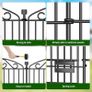 12 Panel No Dig Decorative Garden Fence with Gate - 107cm H x 8.1 m L, Tall Animal Barrier for Dogs Rabbits, Rustproof Metal Wire Panels for Yard, Patio, and Outdoor Border Use Image 5