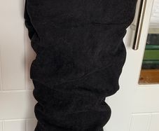 Miss selfridge black suede ruched slouchy boots size 4