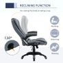 Office Chair Computer Ergonomic Reclining Backrest Swivel Seat Height Adjustable Padded Armrest Gray Image 5