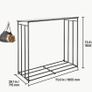 6FT Heavy Duty Firewood Rack 3/8 Cord Outdoor Log Holder, 730kg Capacity, Black Carbon Steel Wood Storage Stand Image 6