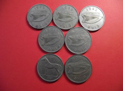 7 Irish Half Crowns (1959-1964)