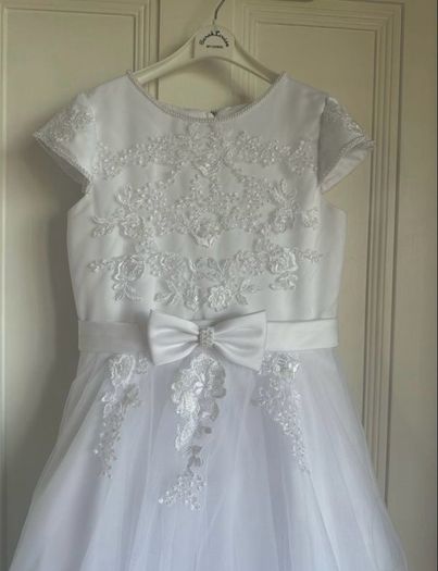 communion dress and hair accessory - perfect condition - worn once
