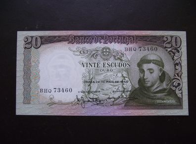 Portugal. Unc 20 Escudos (26.5.1964)