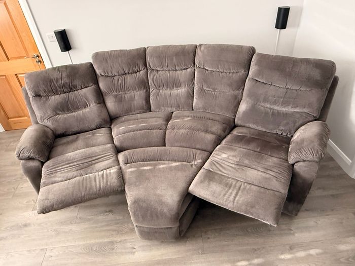 DFS 4 Seater Manual Reclining Sofa + Matching Storage Footstool