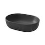 Virgo Wall-Hung Vanity Unit Dark Oak 60cm + Anthracite Basin Image 3