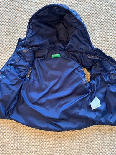 United Colors of Benetton Navy Padded Hooded Gilet