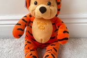 Winnie the Pooh In Tigger Costume Disney Plush approx. 9in Sitting Used Please see photos