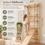 Wooden Swedish Ladder Wall Gym for Kids Indoor Climbing Playset with Slide, Swing & Rings Image 4