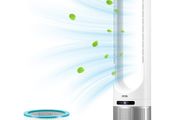 Velocity Floor Fan that Blows Cold Air, 80 Oscillating 8-Speed Fans, 8H Timer, Standing Fans with H13 HEPA Filtration, Remote Control &amp; Air Purification Mode