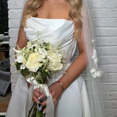 Wedding dress and veil