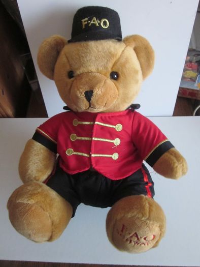 FAO Schwarz Plush Toy Soldier Teddy Bear 15inches