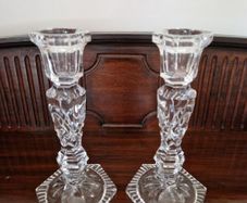 Glass candlesticks