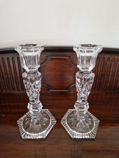 Glass candlesticks