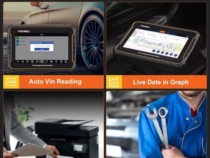 Bluetooth FOXWELL GT60 OBD2 EV Diagnostic Tool Full System Active Test Car Code Reader 24 Reset Service Professional OBD 2 Automotive Scanner