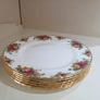 Dinner Plates x 6, D 26.5 cm Royal Albert Old Country Roses Bone China Image 2