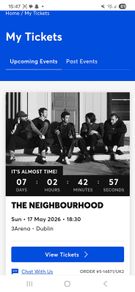 Concert tickets  the neighbourhood