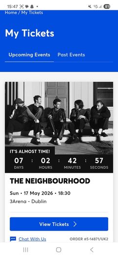 Concert tickets  the neighbourhood