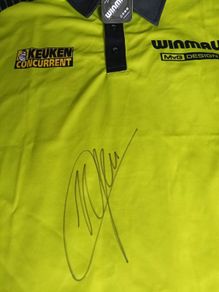 Michael Van Gerwen hand signed 2024 jersey.