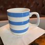 Vintage Blue White Striped Mug Colleen Pattern Carrigaline Pottery Ireland Image 8