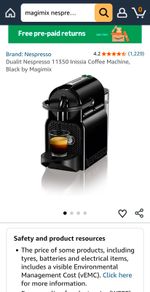 Nespresso Magimix + descaling solution