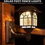 Solar Fence Lights Solar Lights Outdoor Garden LED Solar Powered Outdoor Wall Lights Waterproof Decor for Patio Yard Warm White 2 Pack Image 3