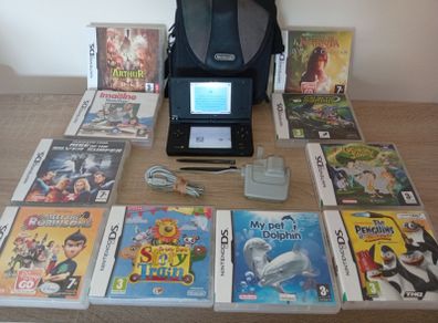 Nintendo Dsi In Black With Official Case And Ten Games Excellent Condition