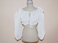 main image for ad Tie Front Puff Sleeve Cop Top