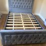 double bedframe Grey Swede.. perfect condition Image 2