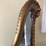 Antique Harp Shaped Tabletop Mirror Image 8