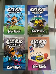 New Set Of 4 Cat Kid Comic Book Children's Books