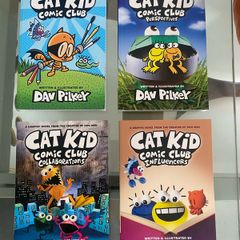 New Set Of 4 Cat Kid Comic Book Children's Books