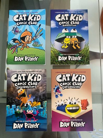 New Set Of 4 Cat Kid Comic Book Children's Books