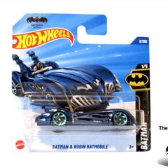Hot Wheels Batman & Robin Batmobile Blue Diecast Car Brand New Sealed