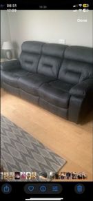 3 seater grey recliner