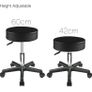 Black Adjustable Rolling Cushion Tattoo Massage Hydraulic Salon Stool,5 Wheels (FREE POSTAGE) Image 4