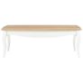 Coffee Table White and Brown 110x60x40 cm Solid Pine Wood Image 2