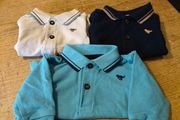Boys Next 3 polo shirts, 1 long sleeve, 2 short sleeve. 3/6 months, like new