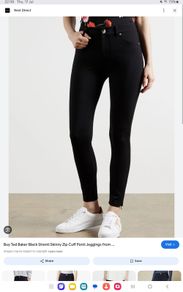 Ted Baker - Warm Soft Fabric Jeggings  - Black - UK 10 - BNWT RRP 126