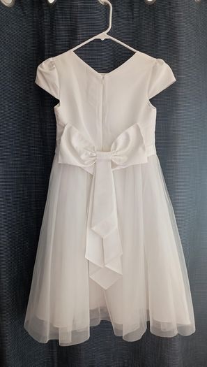 Flower girl/communion/bridesmaid child's white dress