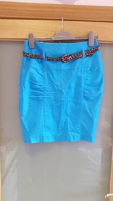 Brand new, high waisted pencil skirt, Blue