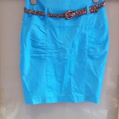Brand new, high waisted pencil skirt, Blue